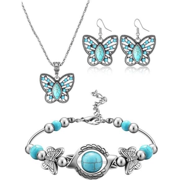 NEW Boho Butterfly Jewelry Set - Picture 1 of 6